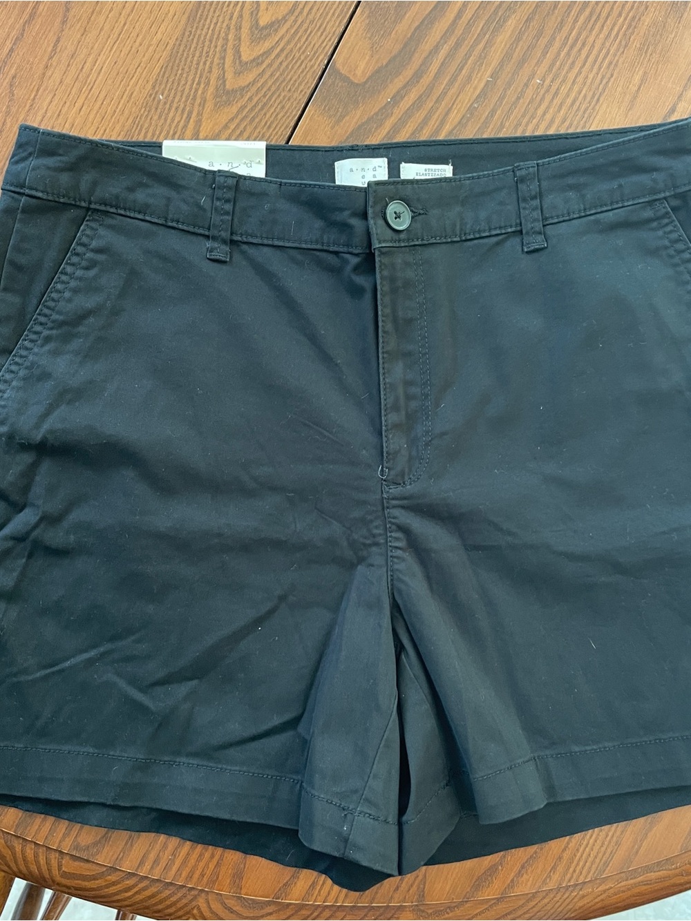 A New Day Black Flat-Front Tailored Shorts